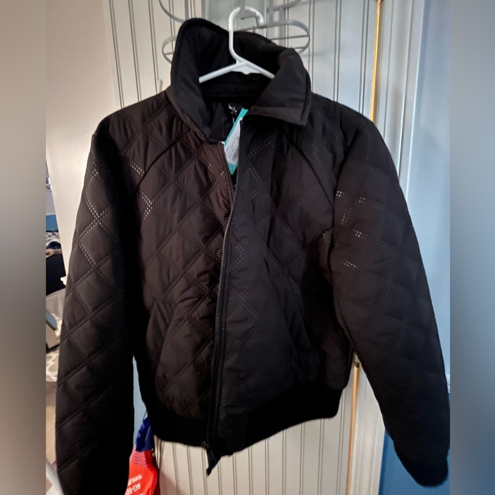 Women’s Black Bernardo Diamon Quilted Bomber